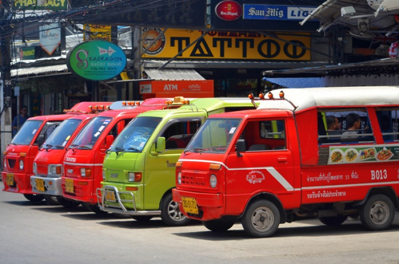 Tuk tuks in Phuket.